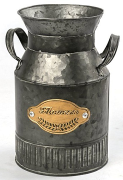 Декоративное кашпо-бидон D12.5XH20.5CM, металл
