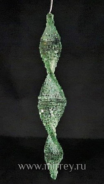 Фигурка декоративная "Витая сосулька на подвеске", 19 см. акрил, 1 шт.