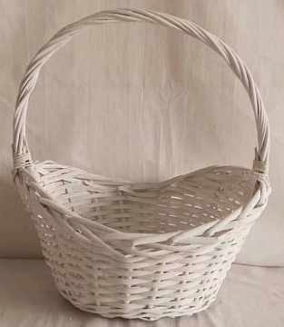 Корзина плетеная (ива) 38*33H13/20/38, 1 шт., белый