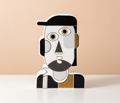 Керамическая декоративная ваза серия "Пикассо", 19,5*9*29 см