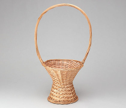Корзина плетеная (ива), D30*DB23/H70cm, 1 шт.