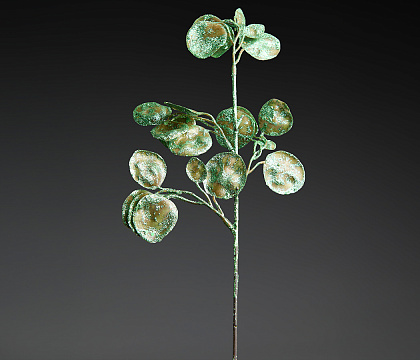 Декоративная ветка с листочками, 46 см, пастельно-мятный