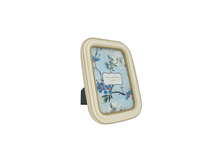 Фоторамка декоративная из эпоксидной смолы, цвет бело-золотой, со стеклом, 13x18 см