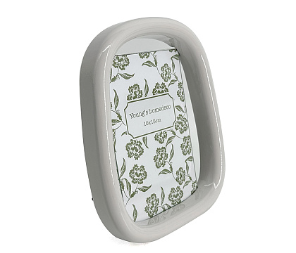 Фоторамка декоративная из МДФ серия "Рондо", цвет белый, со стеклом, 10x15 см