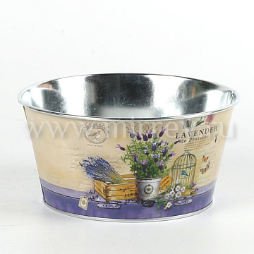 Декоративное кашпо "Прованс" D19.5XH9.8CM/B15.2, металл