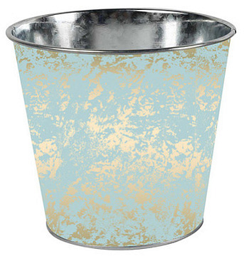 Декоративное кашпо  "Золотая вуаль" D13.3X11.5см B:D9.8 см, металл, тиффани