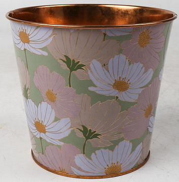 Декоративное кашпо "Цветочный мир" D13.3X11.5CM B:D9.5CM, металл