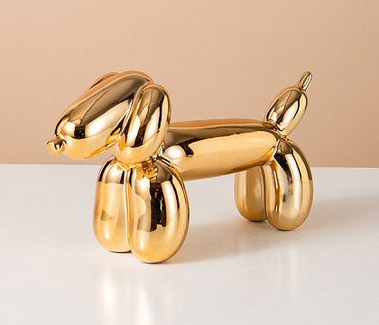 Статуэтка декоративная "Шарик", керамика, цвет золото, 25,5*8*12,5 см