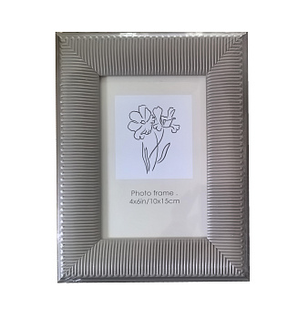 Фоторамка декоративная из пластика со стеклом, цвет светло-коричневый, 10x15 см