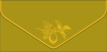 Открытка-конверт "Лимоны!", размер: 9,3х19 см, в упак. 1 шт.