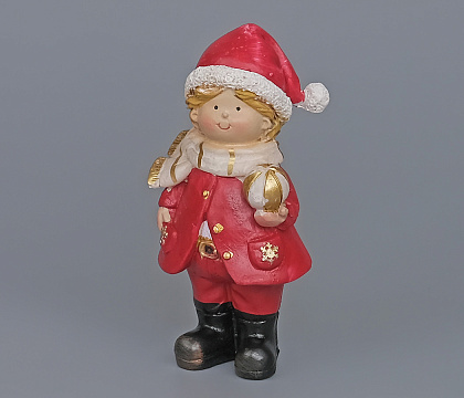 Декоративное новогоднее изделие Мальчик, 10.5 см, красный
