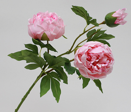 Цветок искусственный декоративный "Пион", 80 см., розовый