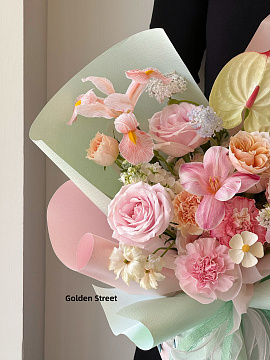 Упаковочная бумага с перламутровым отливом 53 см* 4 ярда, 120 г/м², белый