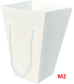 Коробка для цветов 150*250*370 М2, Белая 10шт/уп
