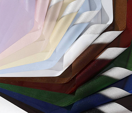 Упак. материал флористическая пленка "Люрекс", 120 мкр, 57 см х 57 см, 10 листов/упак., белый