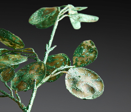 Декоративная ветка с листочками, 46 см, пастельно-мятный