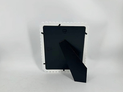 Фоторамка декоративная из эпоксидной смолы, серия "Бабл", цвет белый, со стеклом, 20x25 см