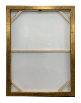 Картина "Лев II", 30% ручная работа, рама пластиковая, 60*80*3,5