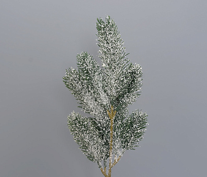 Ветка декоративная заснеженная 36 см, 1 шт.