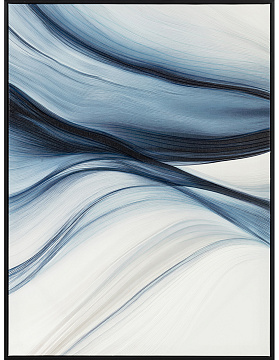 Картина "Волны тишины I" с тиснением, рама пластиковая, 80x60x2,8
