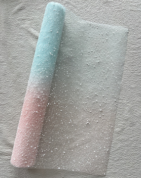 Упак. материал флористическая сетка "Градиент", 50 см х 4 ярд, пудровый с голубым