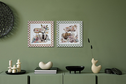 Постер "Бон аппетит" коричневый, без рамы, 30*30*3,8