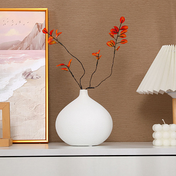 Ваза керамическая, цвет белый, 15,5*15 см