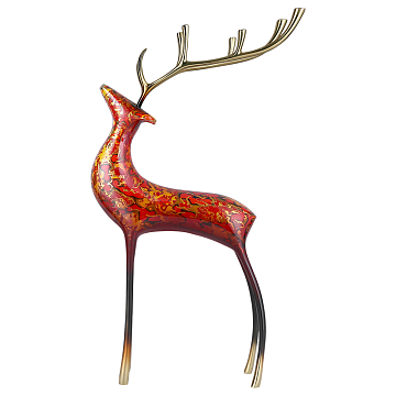 Статуэтка декоративная "Алтайский марал II", цвет красный, 19,5*8*33,5 см