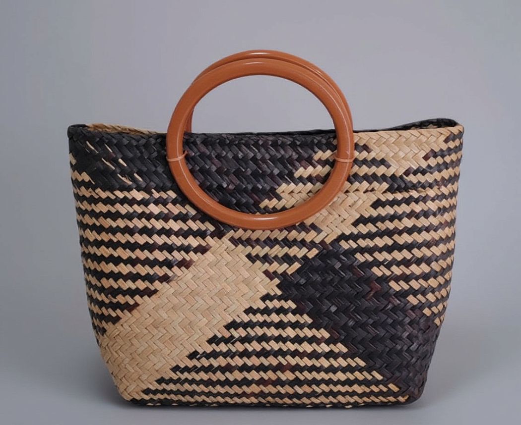 Корзина плетеная из рогоза: 30x9,5xH24XHH30  B27X9,5, 1 шт.