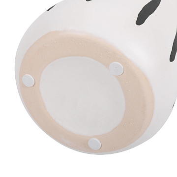 Ваза керамическая, цвет бело-черный, 12,5*25 см