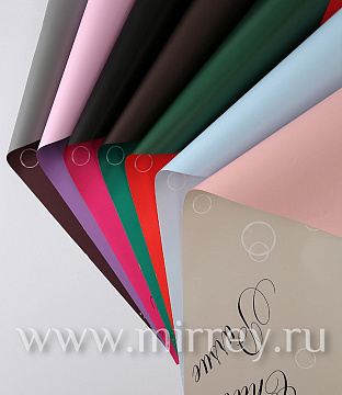 Упак. материал флористическая пленка "Кокетка ", 58 см х 58 см, 65 мкр, 20 листов/упак. св-зел/т-зел