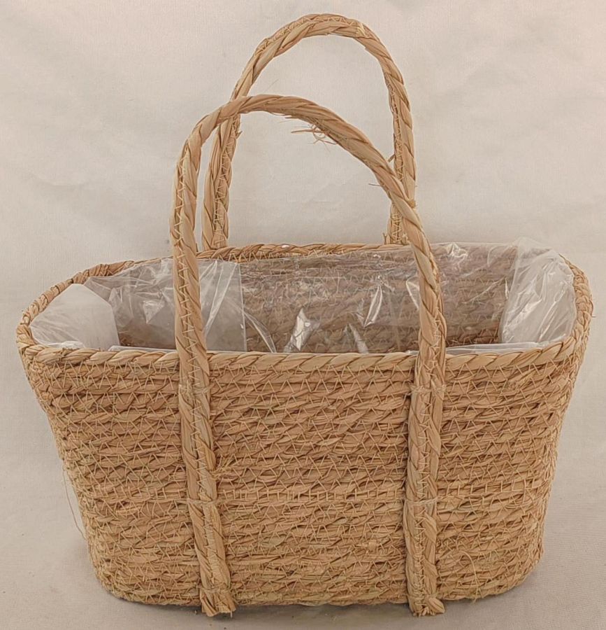 Корзина плетеная (рогоз): 33X23XH18  B27X15 B27X15, 1 шт.