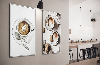 Картина "Кофе-брейк", рама пластиковая, 80x120