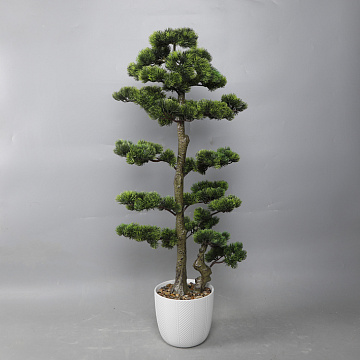 Искусственное растение "Сосна Бонсай" в пластиковом горшке, 22*67см.