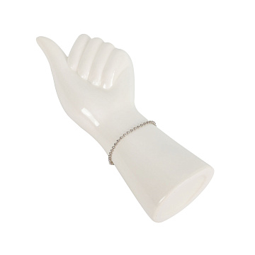 Ваза декоративная керамическая, цвет белый, 6,5*19 см