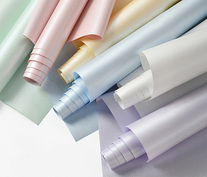 Упаковочная бумага с перламутровым отливом 53 см* 4 ярда, 120 г/м², белый