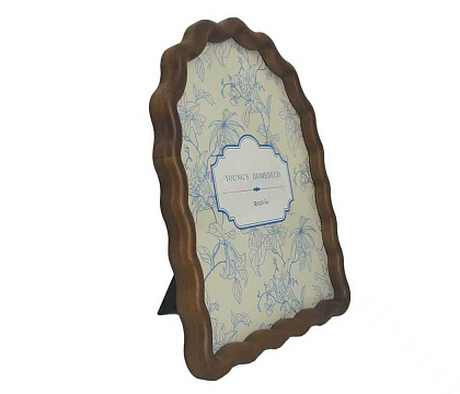 Фоторамка декоративная из дерева, серия "Арка", цвет коричневый, со стеклом, 20x25 см