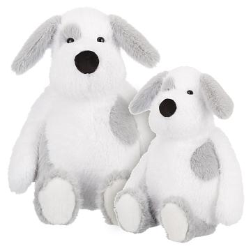 Игрушка мягконабивная ТМ "Relana" Собака бело-серая, 22 см, в/п 22*15*9 см