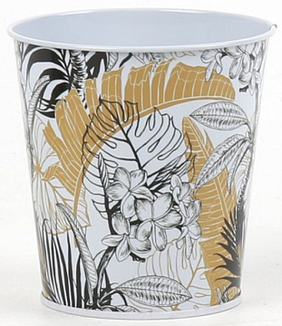 Декоративное кашпо "Палитра природы" 9.8XH10CM/B7.5, металл, белый