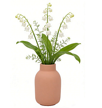 Ваза керамическая, цвет персиковый, 12,5*20 см