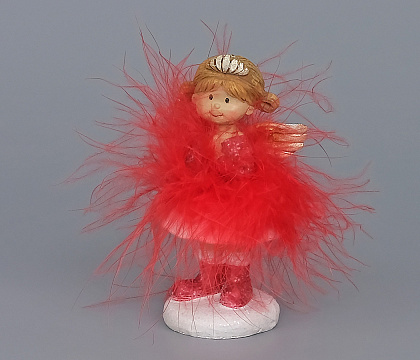 Декоративное новогоднее изделие Фея , 9.5 см, красный