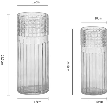 prev . Ваза стеклянная 10*10*24,5 см, 1 шт., прозрачный