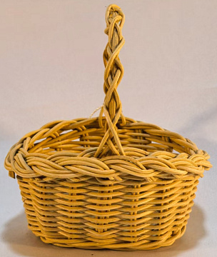 Корзина плетеная (ротанг), 12x10x5/6/13 B:9x6 см, 1 шт., натуральный