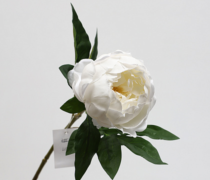 Цветок искусственный декоративный "Пион", H58*D11 см., белый