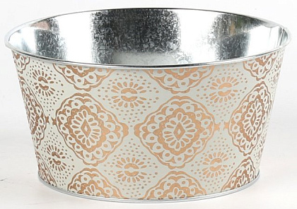 Декоративное кашпо "Бесконечность" D19.5XH9.8CM/B15.2, металл