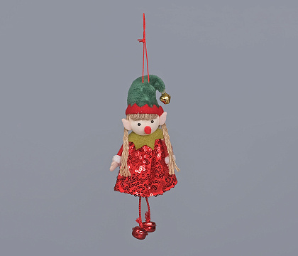 Новогоднее декоративное изделие подвеска "Эльф", 16 см