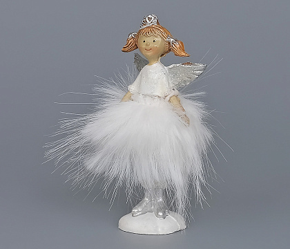 Декоративное новогоднее изделие Фея , 11.5 см, белым