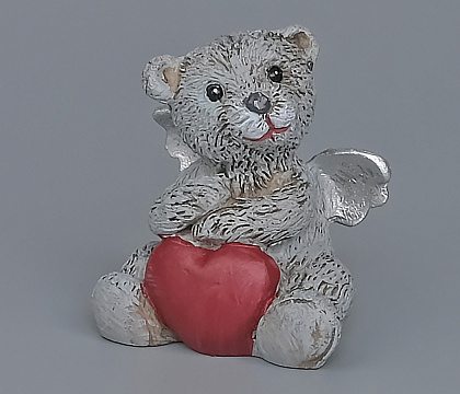 Декоративное новогоднее изделие Мишка, 5.5 см, серый