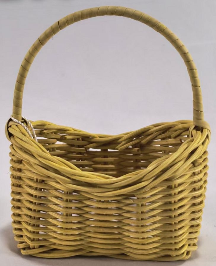Корзина плетеная (ротанг), 10x7,5x5/6,5/12 B:8,5x4,5 см, 1 шт., натуральный