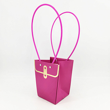 Пакет подарочный "Мастхэв" тисненый, 13,5х9,5х15 см, 10 шт./упак., фуксия